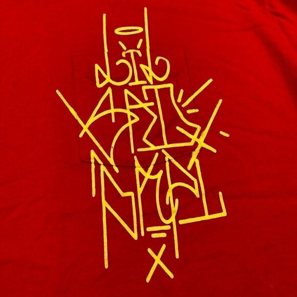 LilSadPapi Vintage SINGLE STITCH Shirt red yellow streetwear - Picture 2 of 5